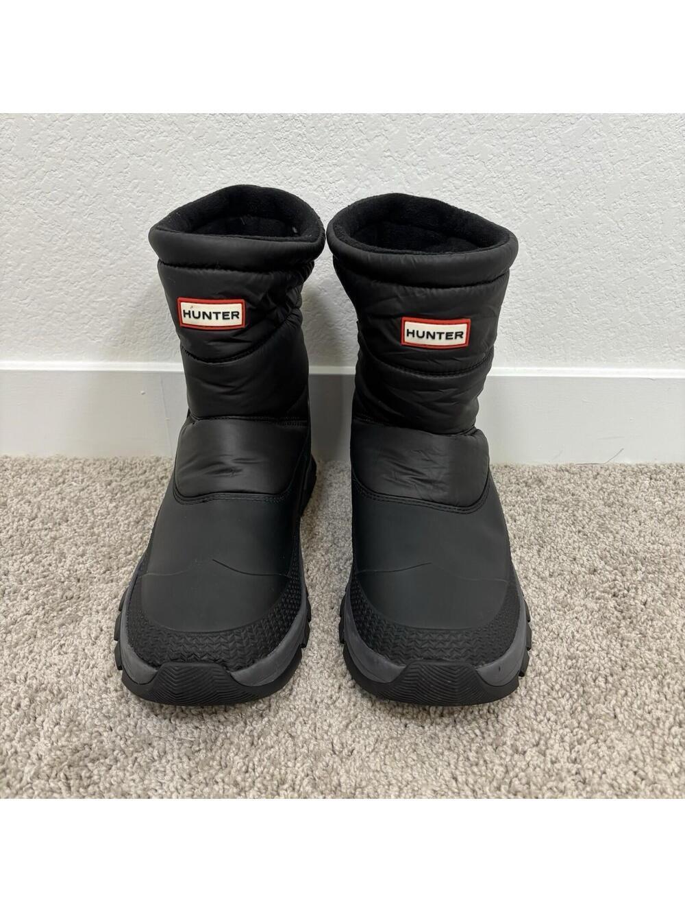 Hunter Intrepid Men’s Size 12 Insulated Snow Boot Short Black Boots Excellent